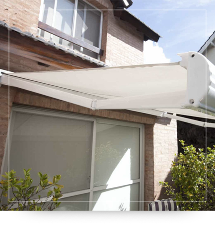 Toldo de brazos invisibles barra cuadrada
